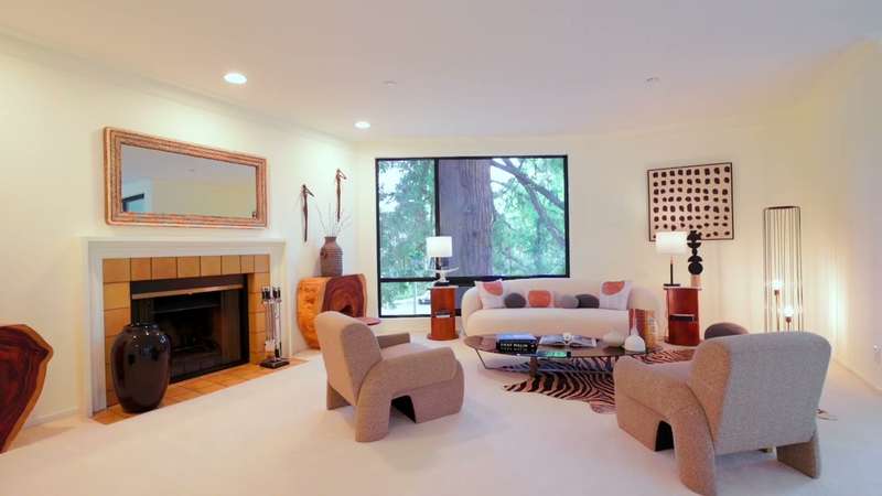 Elegant living room with natural light, Palo Alto