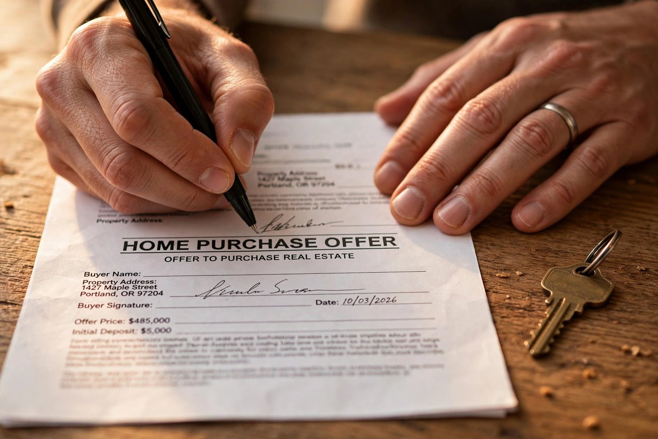Reviewing a home purchase offer with Simon Sahi