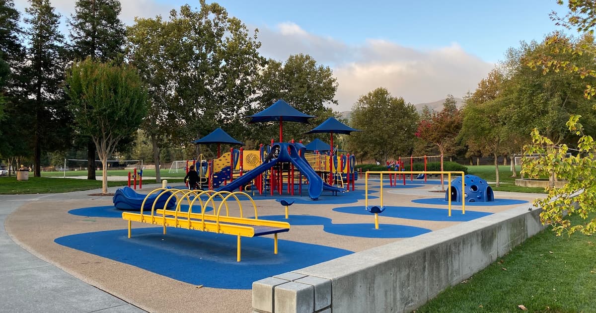 Community park with playground in Redwood City