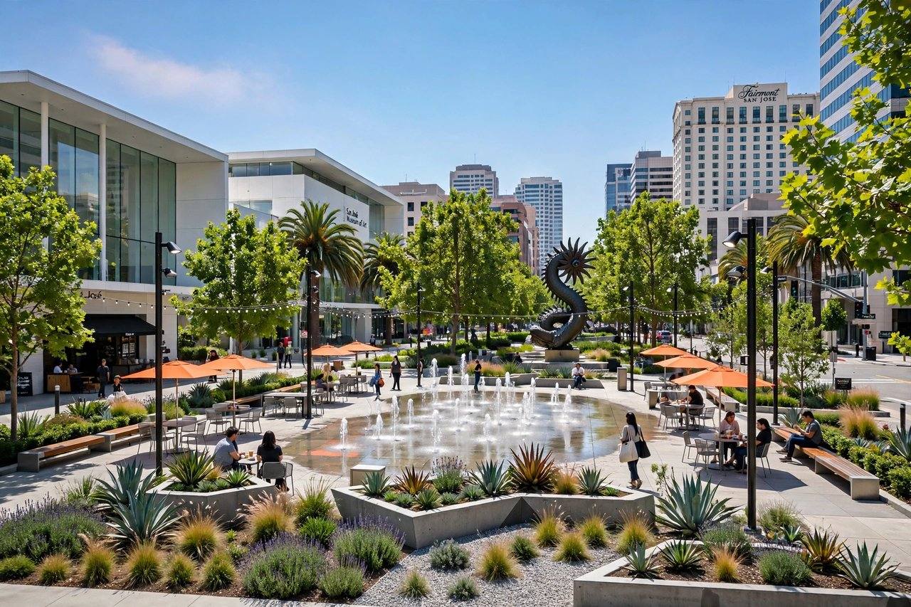 Downtown San Jose plaza park