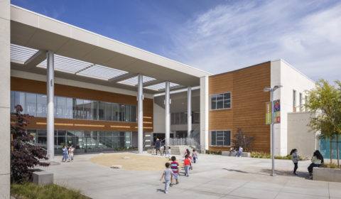 Modern California elementary school campus building
