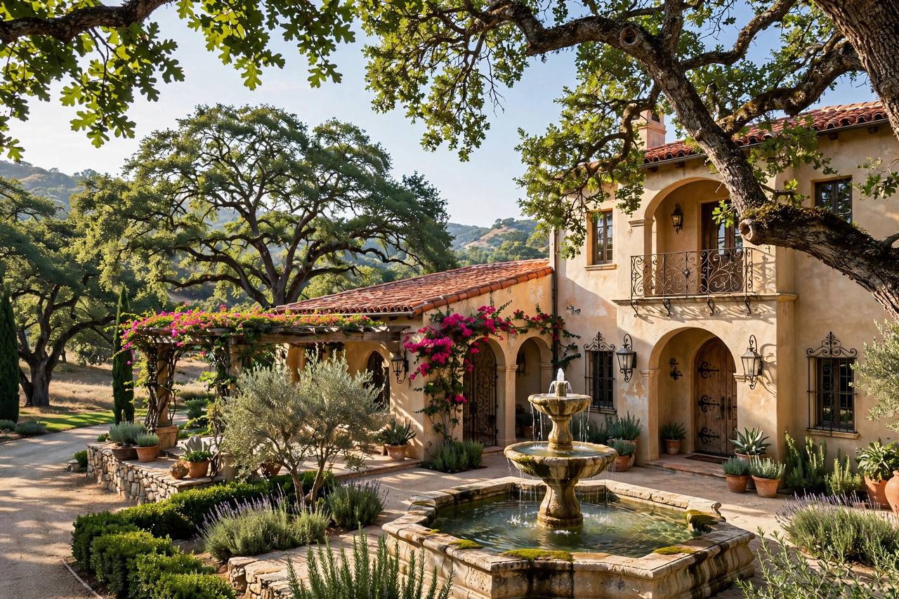 Grand Mediterranean estate in Crescent Park, Palo Alto