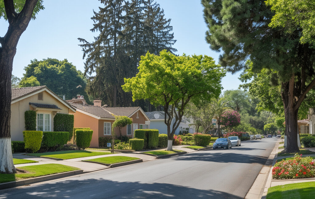 Suburban home exterior in Redwood City