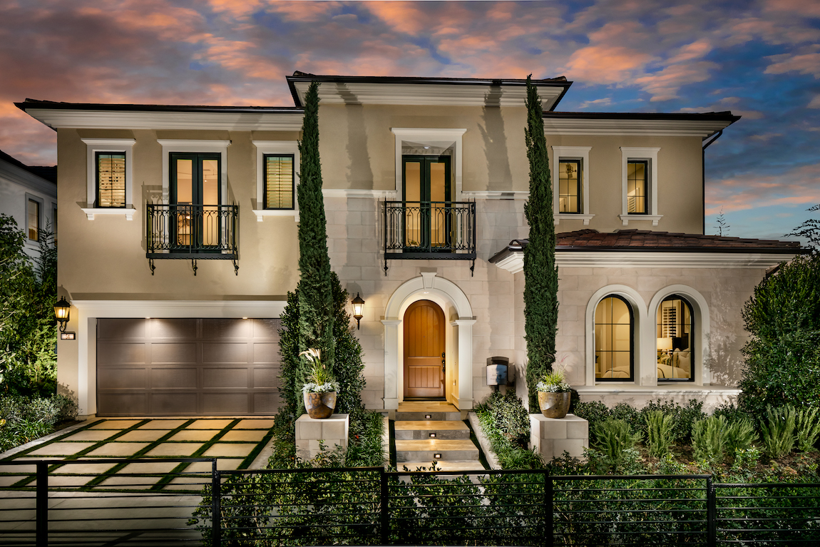 California townhome exterior with curb appeal