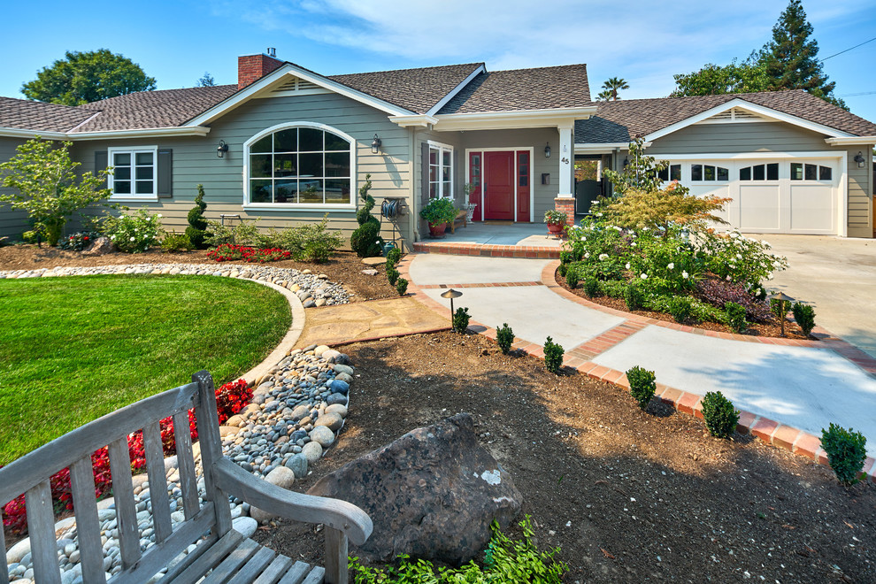 Ranch style home exterior remodel