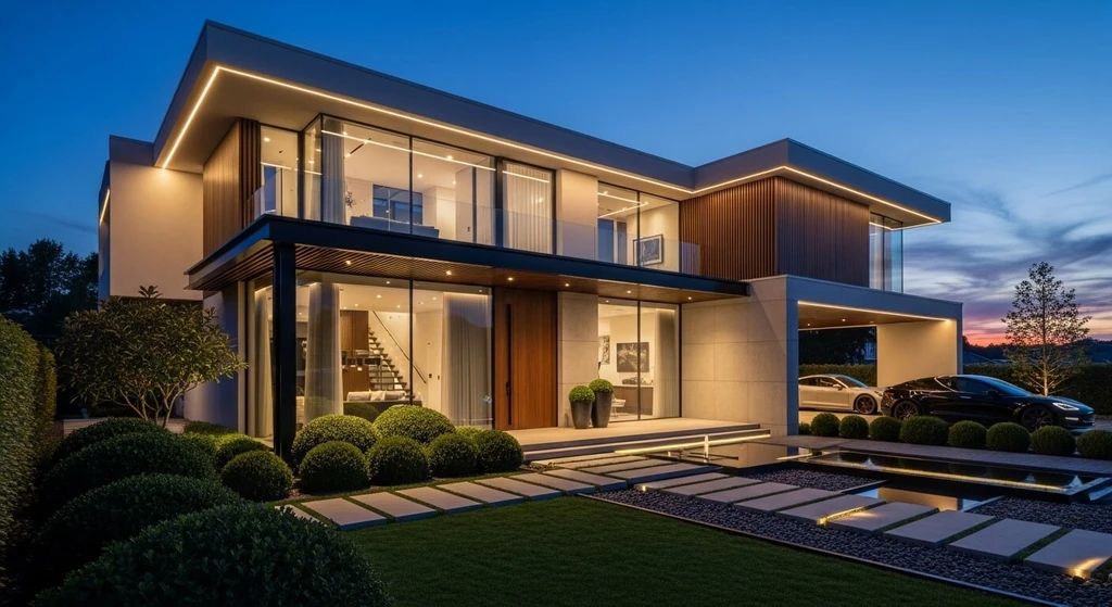 Modern California home exterior
