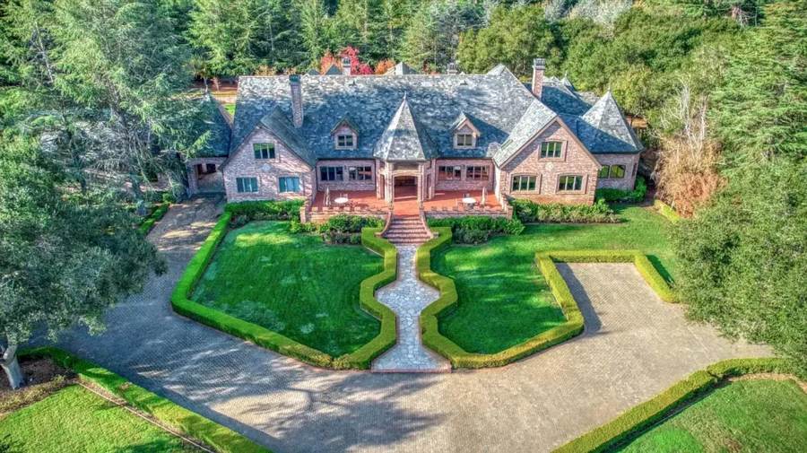 Representative Family Farm Tudor-style estate among redwoods