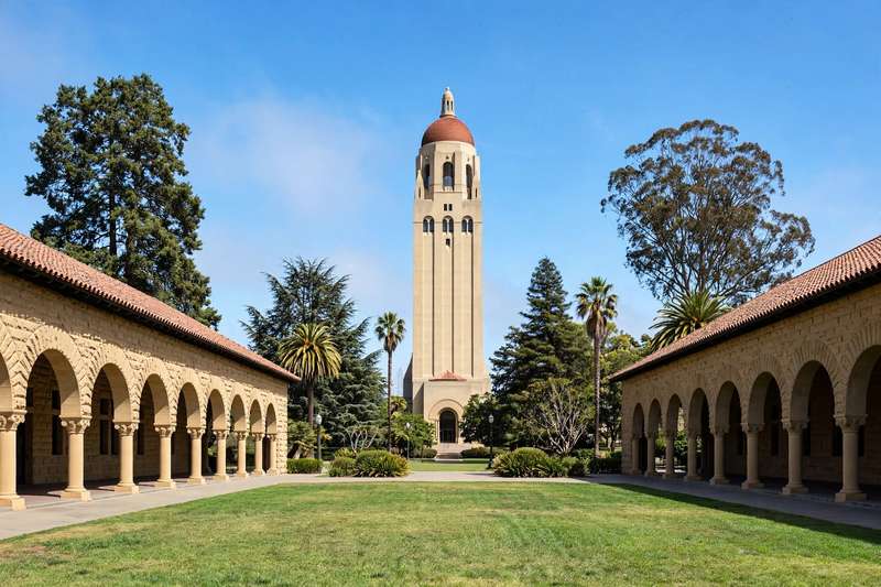 Stanford University Hoover Tower and arcade, Palo Alto