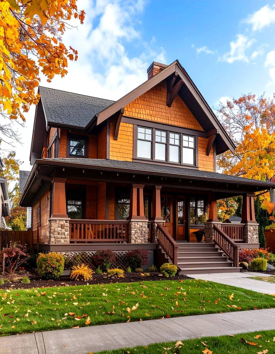 Representative San Carlos craftsman-style home with front garden
