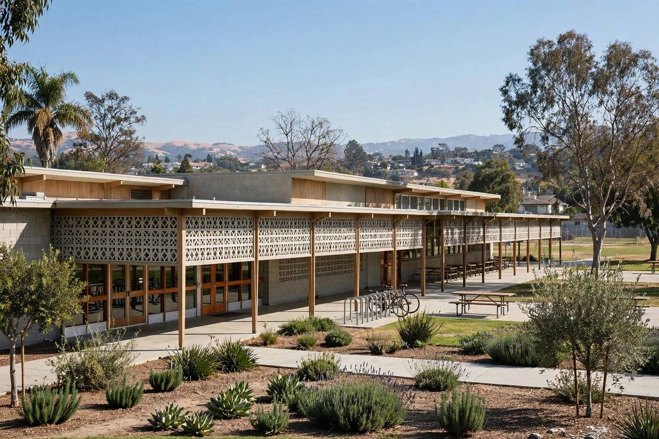 Mid-century elementary school, Laurelwood Santa Clara