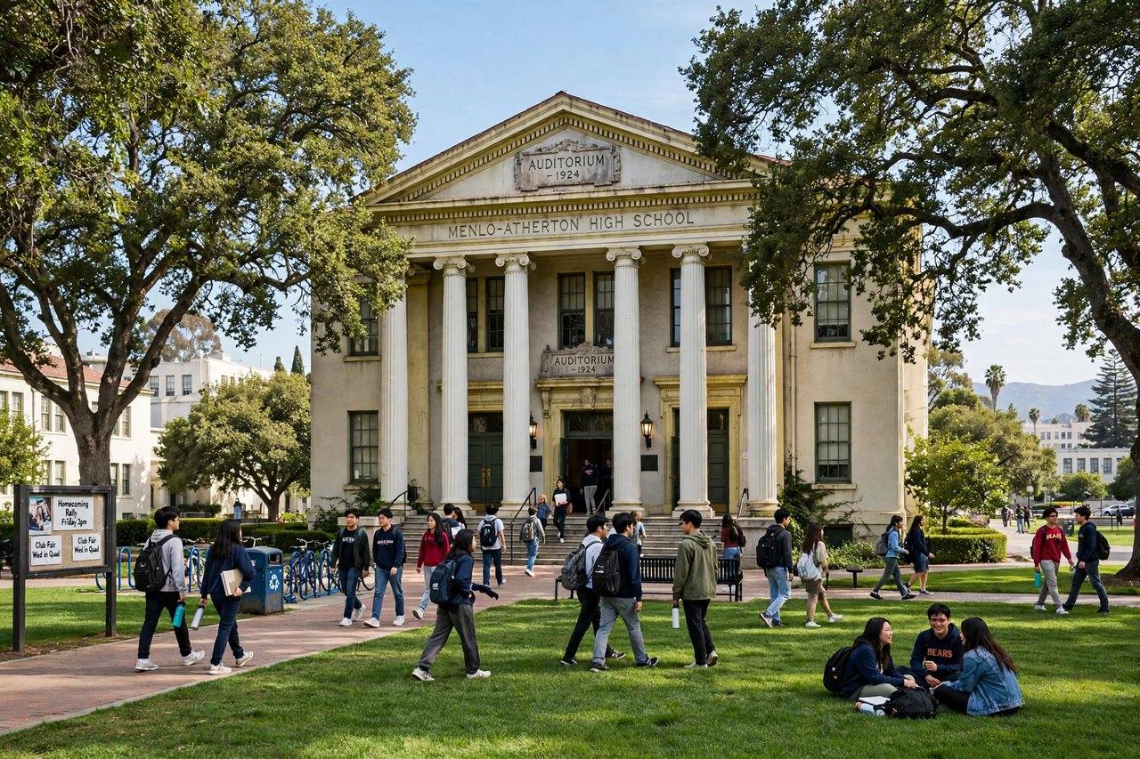 High school campus in Menlo Park, California