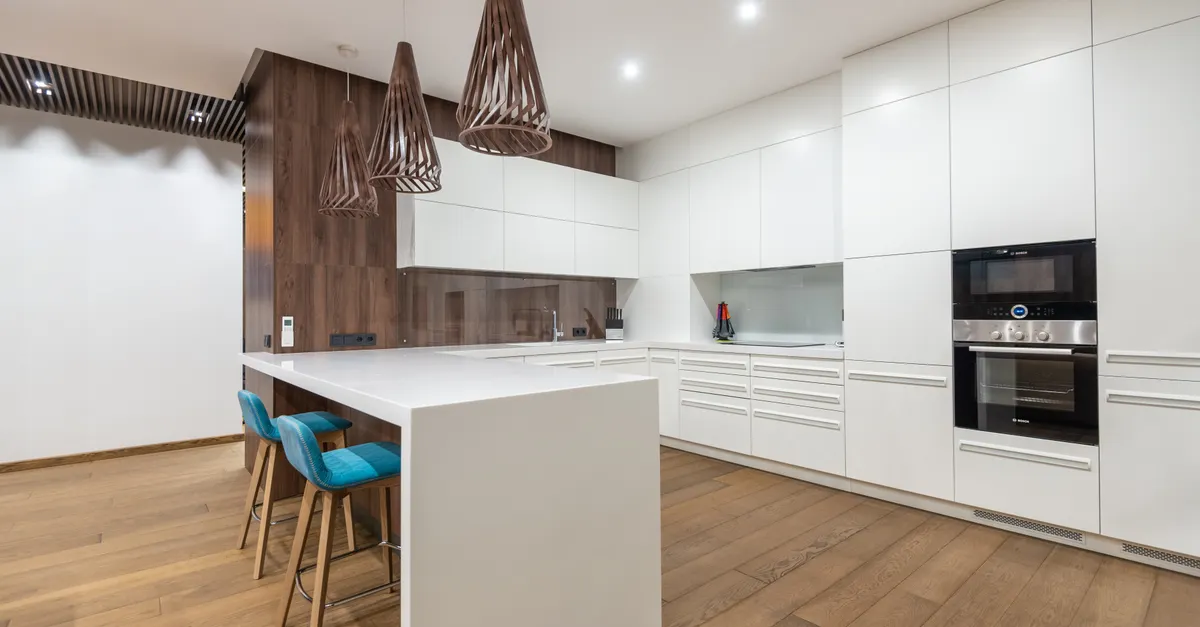 Remodeled modern kitchen in a North Los Altos ranch home