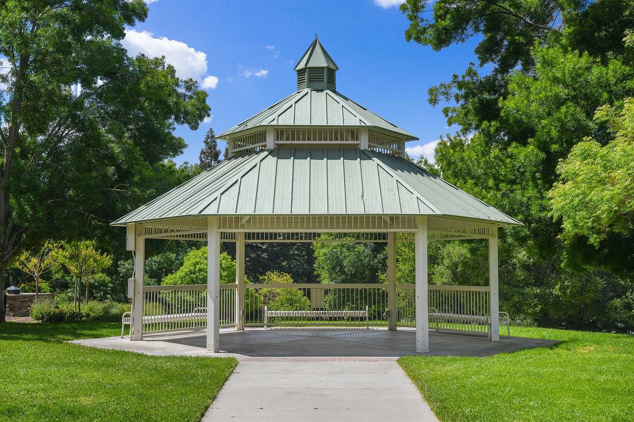 Small park gazebo in a California suburb