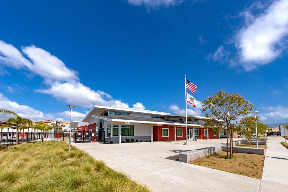 California public school building on a sunny day