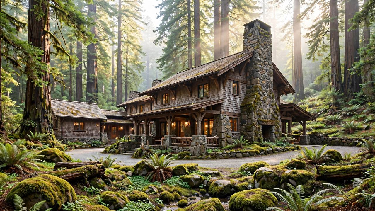 Forest estate on Old La Honda Road, Woodside