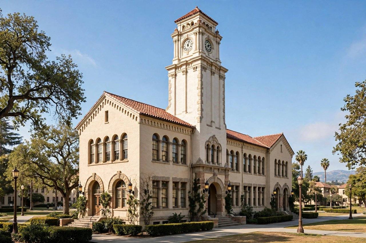 Historic school building in Old Quad, Santa Clara