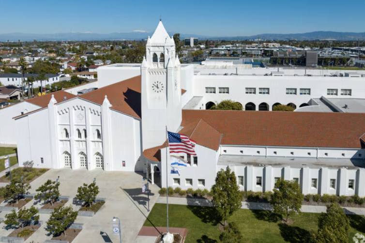 California high school campus front
