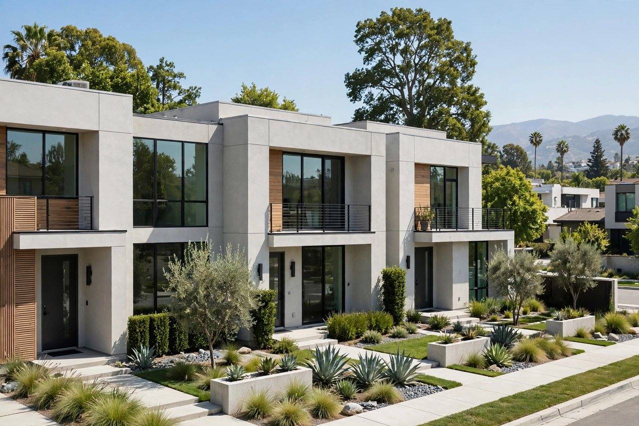 Modern townhomes in Rivermark, Santa Clara