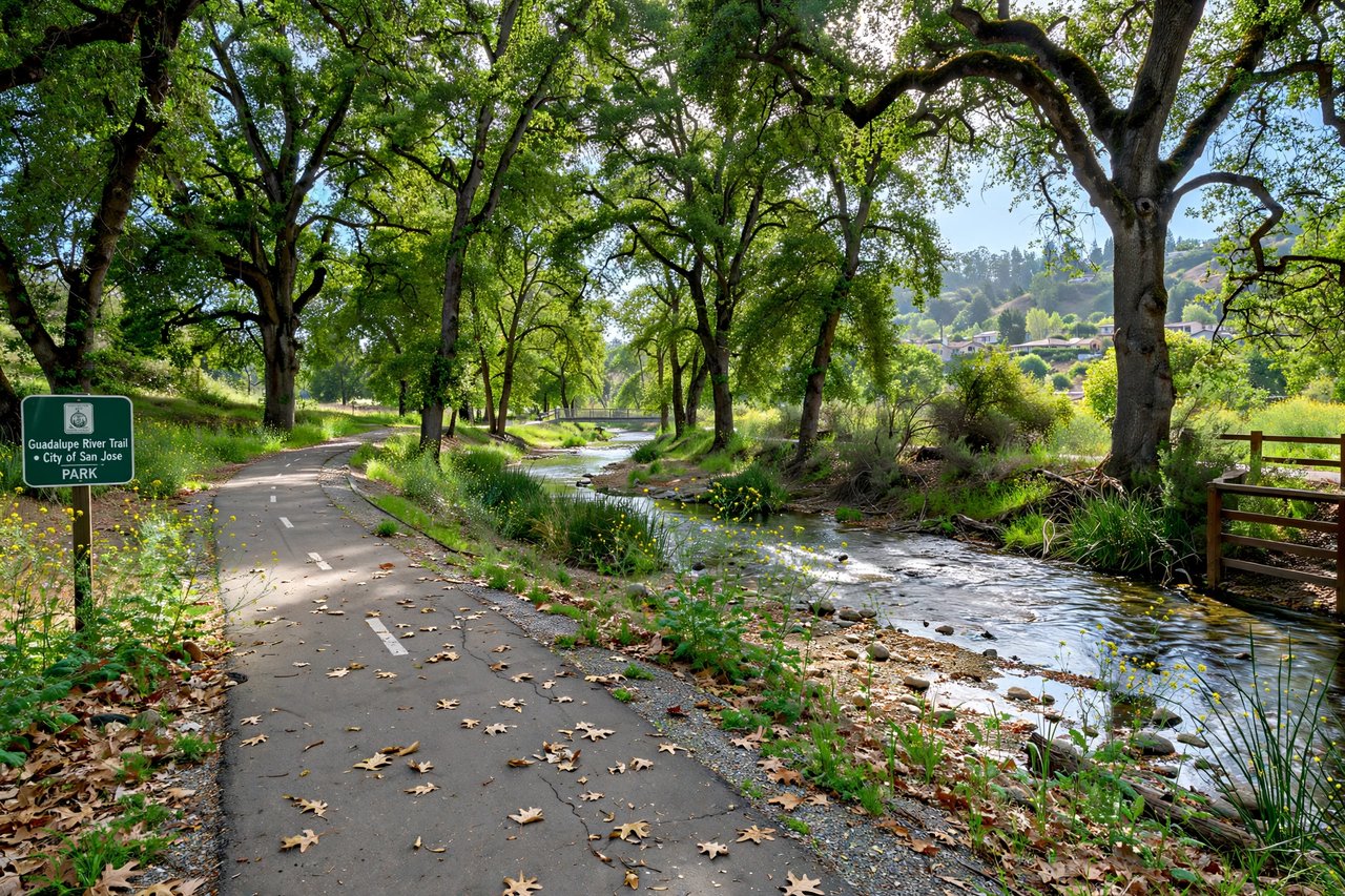 Guadalupe River Trail in San Jose, California