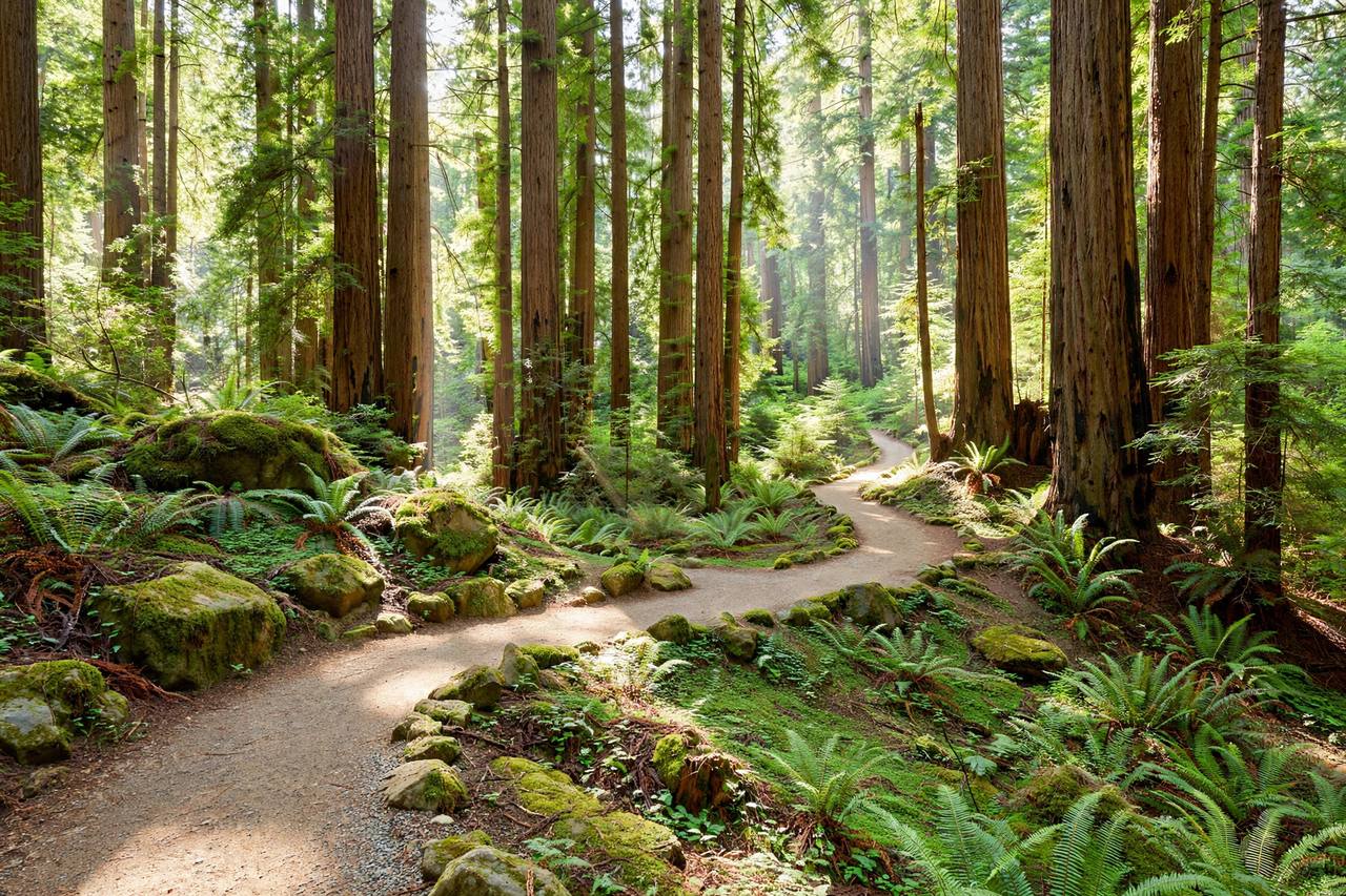 Redwood forest park near Saratoga Woods