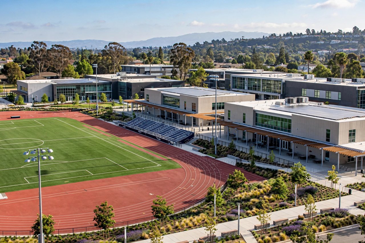 Homestead High School modern campus, Sunnyvale California