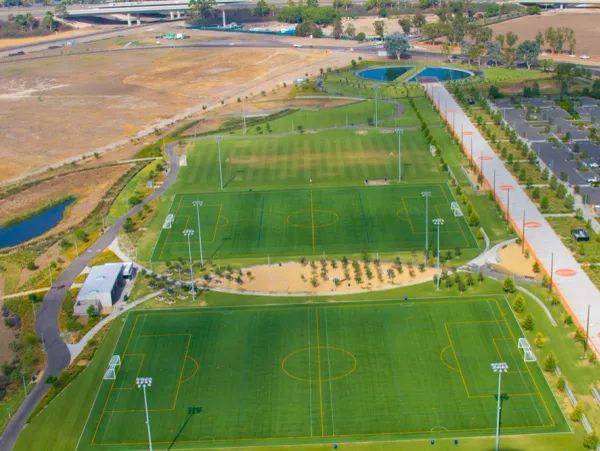 Soccer fields at Sylvan Park, Mountain View