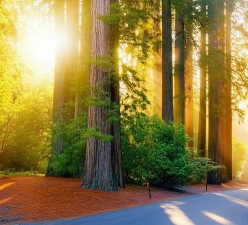 Redwood grove in Woodside, California